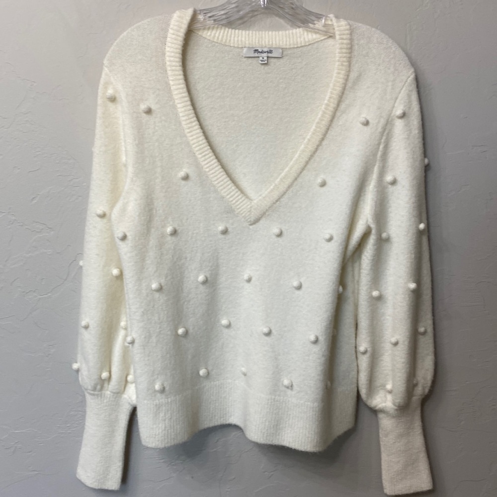 Madewell dashwood bobbie cream sweater size medium.